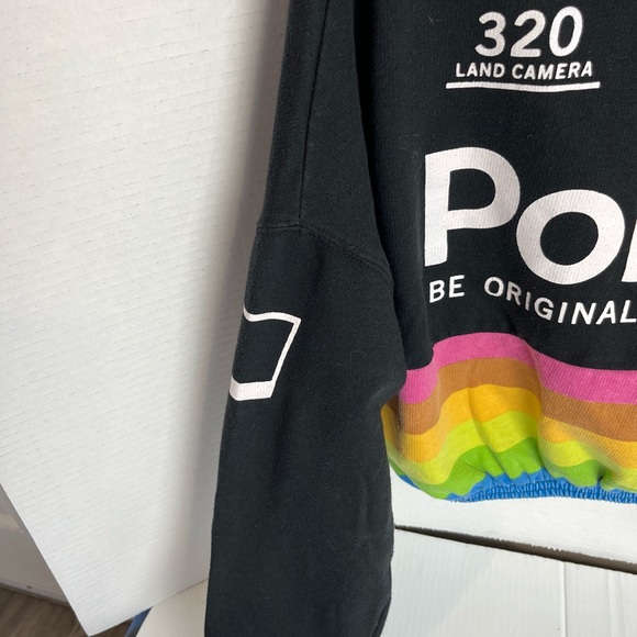 Polaroid cropped 1/4 zip sweatshirt black - Picture 3 of 5